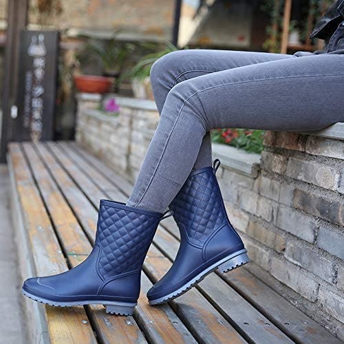 Litfun Quilted Mid-Calf Rain Boots