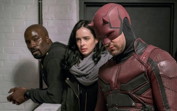 Mike Colter Luke Cage Krysten Ritter Jessica Jones Charlie Cox Daredevil Marvel Netflix Defenders