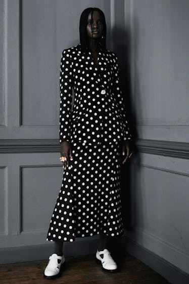 Erdem polka dot skirt and jacket
