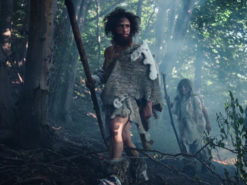 Ancient hunter gatherers walking