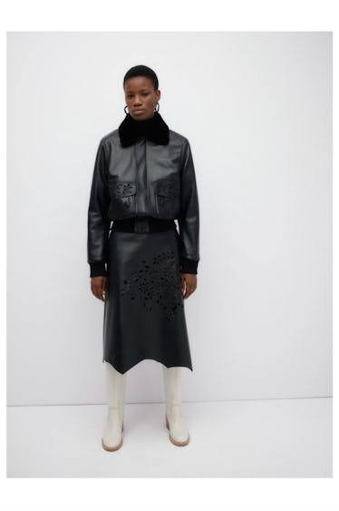 Chloe black leather look