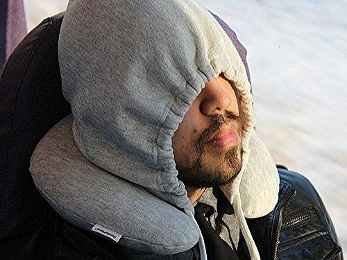 Inflatable Travel Pillow Hoodie