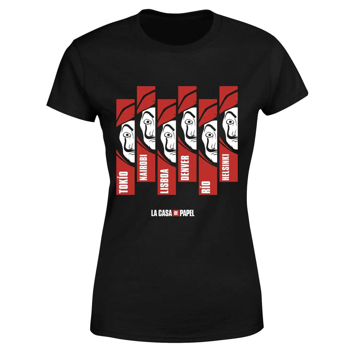 Money Heist Multi Mask Women&rsquo;s T-Shirt