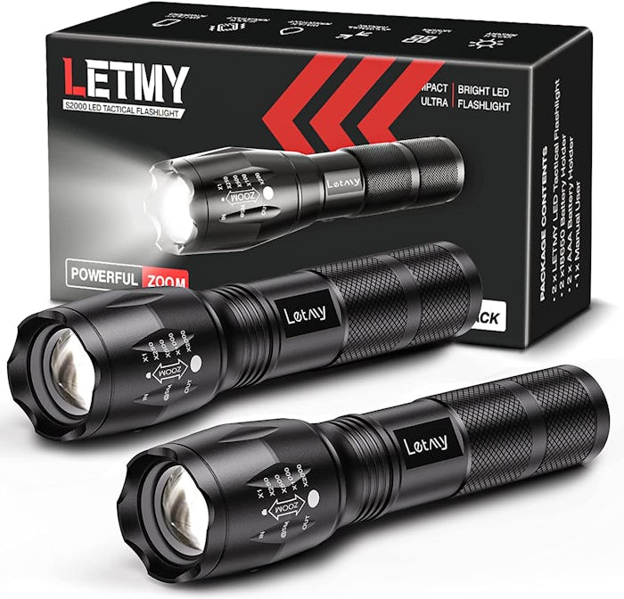LETMY LED Tactical Flashlight (2- Pack)