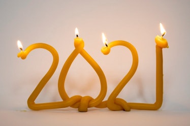 Etsy Beeswax New Year's Eve Candle - Burn Down 2021