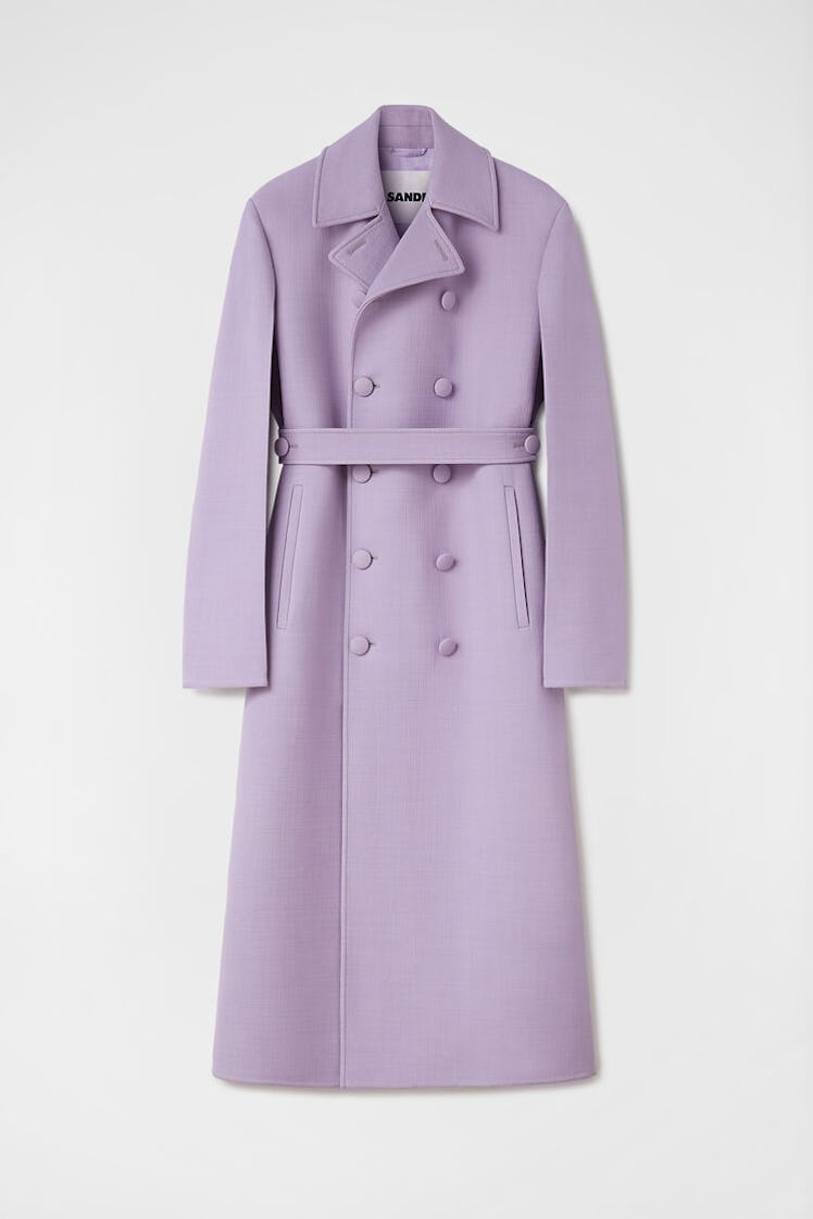 Purple Belted Coat from Jil Sander.