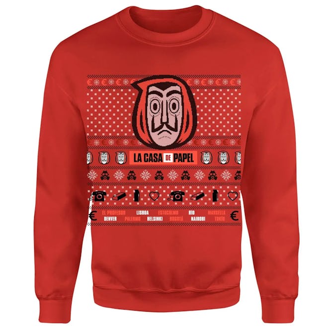 Money Heist Dali Mask Unisex Christmas Sweatshirt 