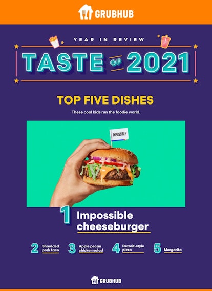 Check out Grubhub's Taste Of 2021 with personalized stats and details on nationwide food trends.