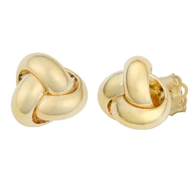 14kt Yellow Gold Love Knot Earrings