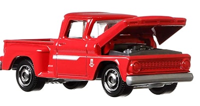 red pickup matchbox car