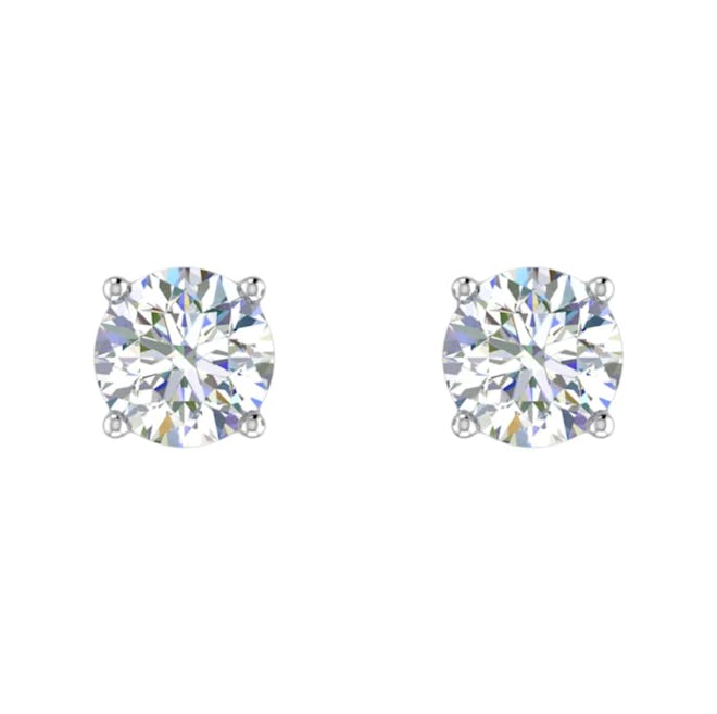 4-Prong Set Diamond Stud Earrings