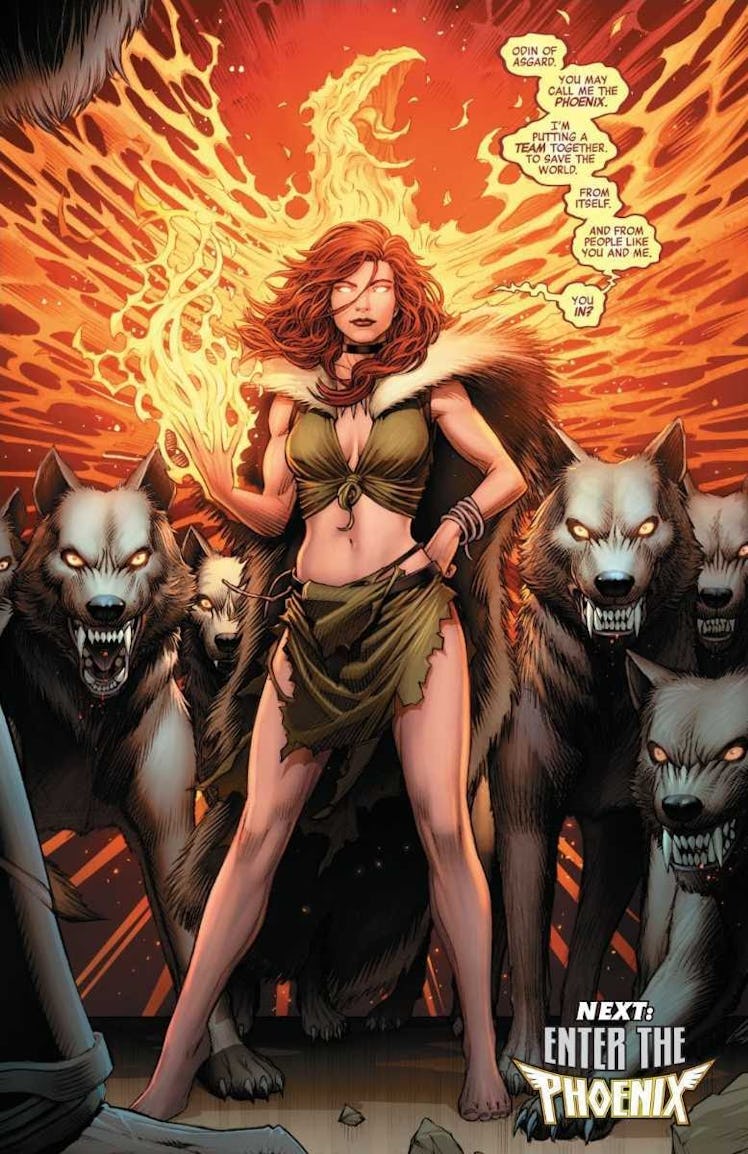 Lady Phoenix/Thor’s real mom from Avengers #39 (2029) by Jason Aaron and Dale Keown - Marvel Comics