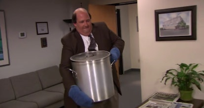 Kevin (Brian Baumgartner) brings in his "famous" pot of chili for his coworkers in an episode of "Th...