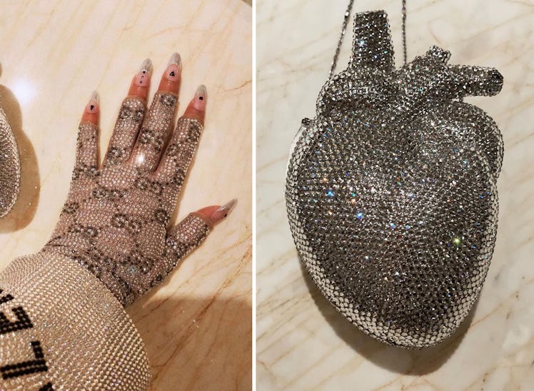 Closeups of Beyoncé's Gucci x Balenciaga accessories
