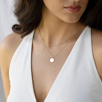 MEVECCO Layered Necklace (2 Pieces)