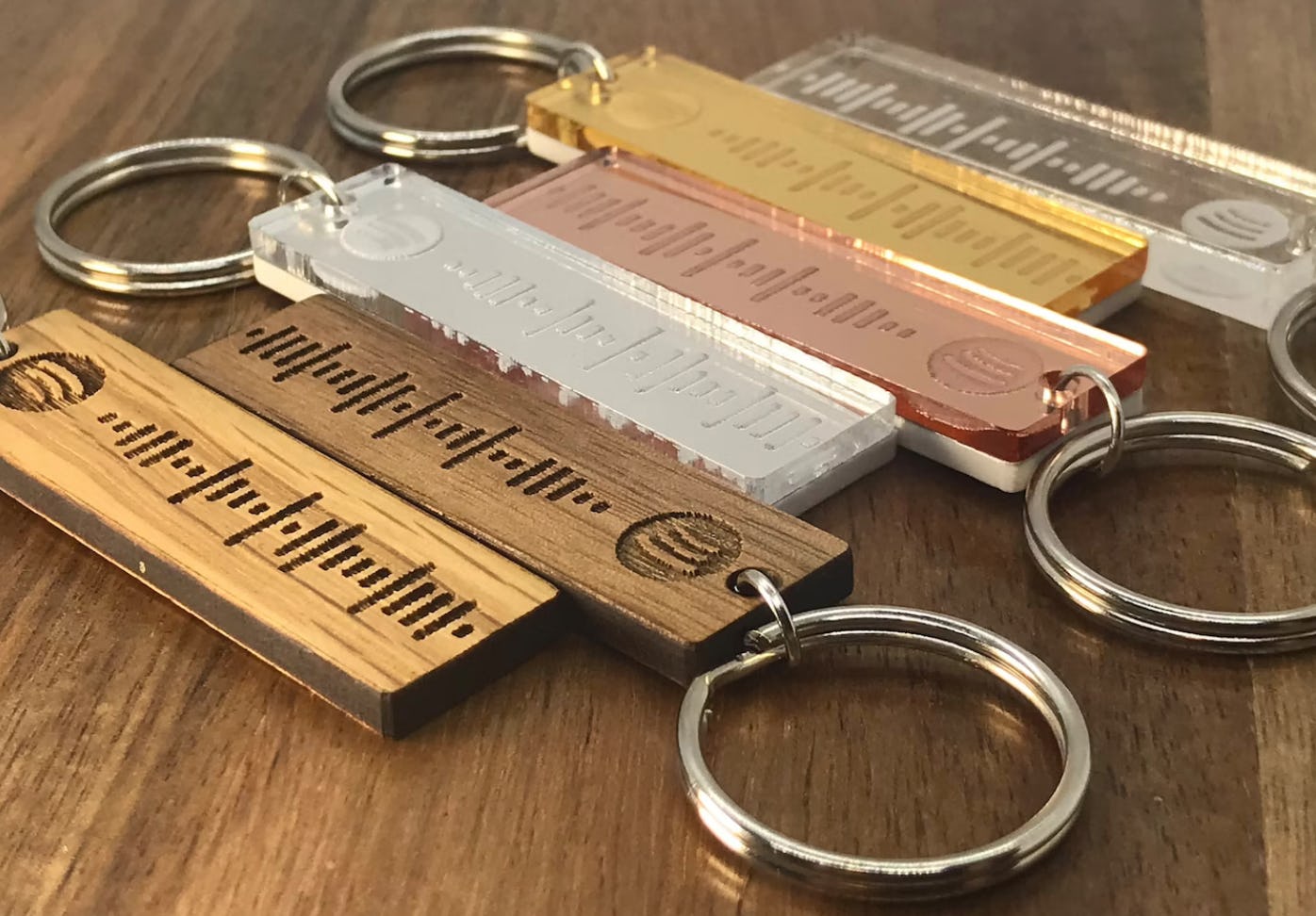 Custom Engraved Spotify Code Keychain