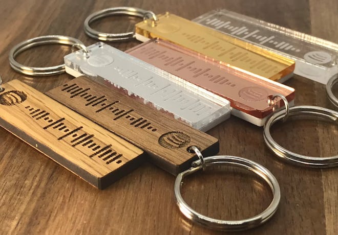 Custom Engraved Spotify Code Keychain