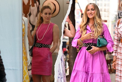 See 'Sex and The City' outfits now and then. Though Carrie Bradshaw's style has evolved, she doesn't...