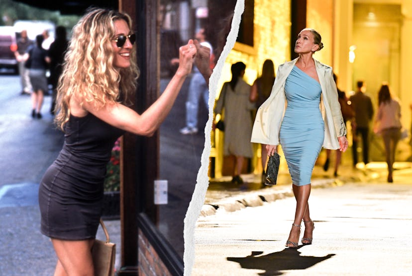 See 'Sex and The City' outfits now and then. Though Carrie Bradshaw's style has evolved, she doesn't...