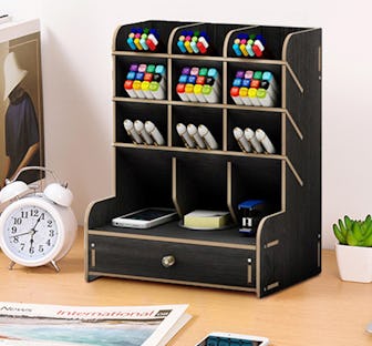 Marbrasse Wooden Pen Organizer