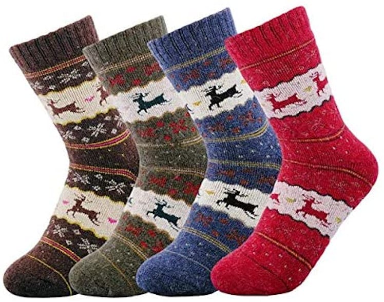 JOYCA & Co. Warm Wool Cotton Thick Winter Crew Socks