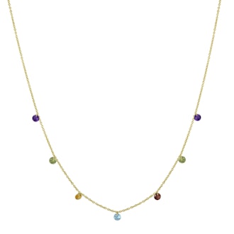 Genuine Multi Color Gemstone Necklace