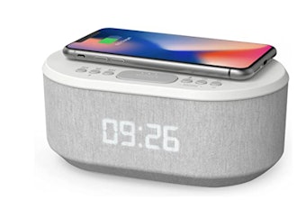 Bedside Radio Alarm Clock with USB Charger, Bluetooth Speaker