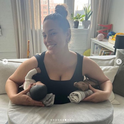 Ashley Graham practiced tandem breastfeeding.