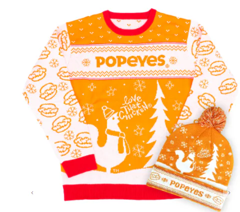 popeyes ugly christmas sweater
