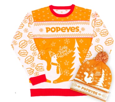 These ugly holiday sweaters for 2021 include brands like Popeyes.