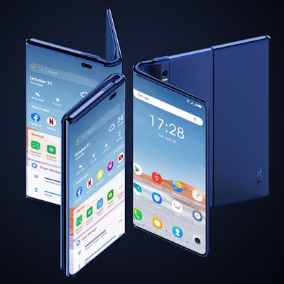 TCL Fold 'n Roll concept phone with foldable and rollable display