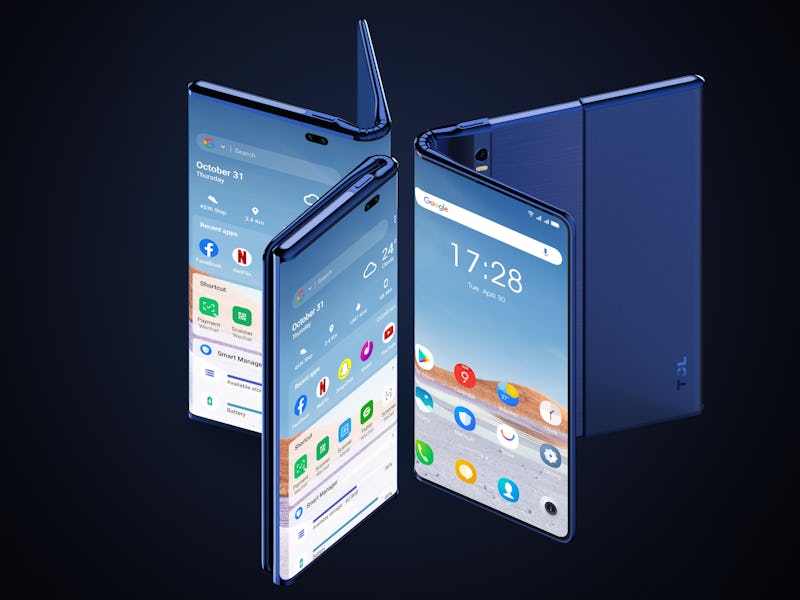 TCL Fold 'n Roll concept phone with foldable and rollable display