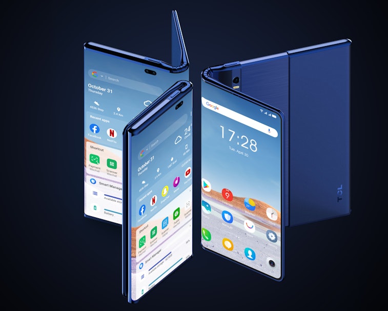 TCL Fold 'n Roll concept phone with foldable and rollable display