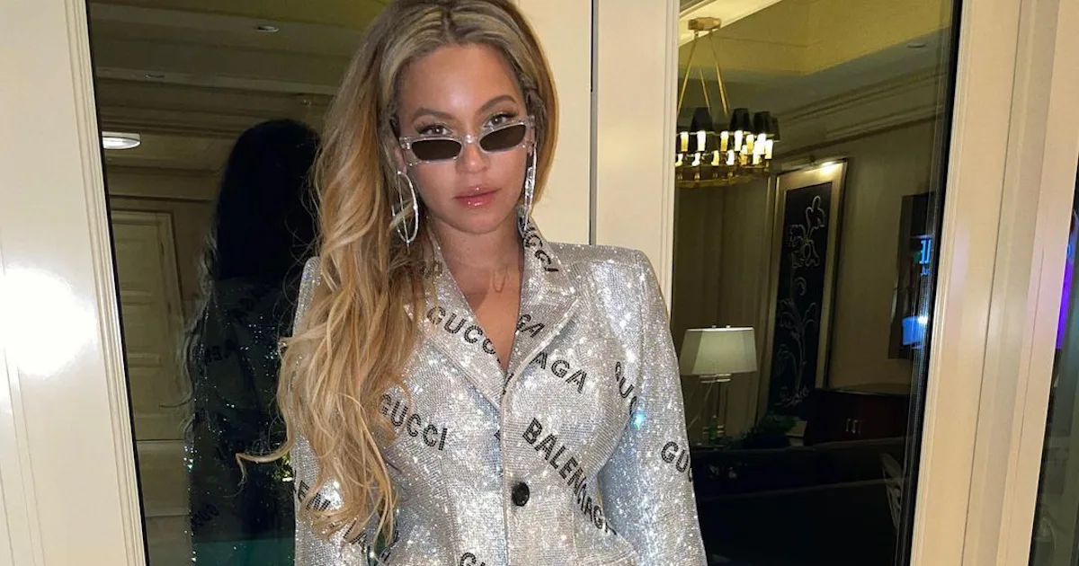 Beyoncé Sparkles From Head to Toe in Metallic Gucci x Balenciaga