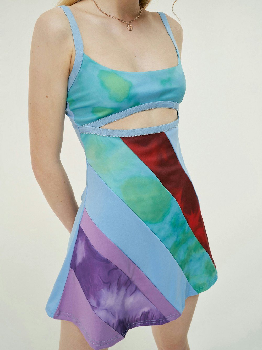 13 Going On 30 Multicolor Cut-out Dress