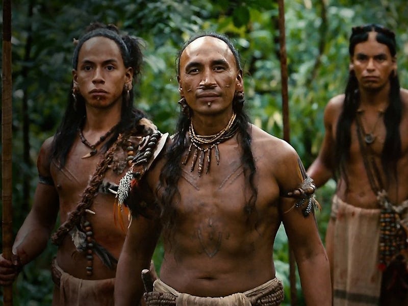 Screenshot from the movie Apocalypto showcasing the end of the Mayan world.