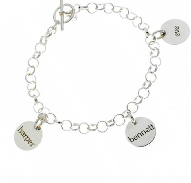 family name charm bracelet