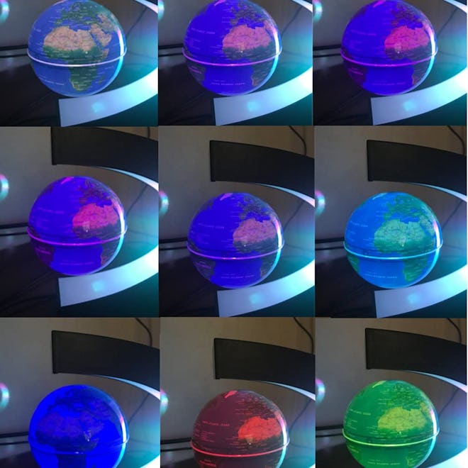 FUZADEL Multi-Color Changing Levitating Globe Desk