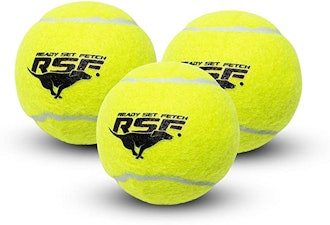 Franklin Pet Supply Ready Set Fetch Squeak Tennis Balls