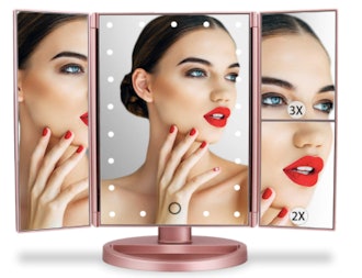deweisn Tri-Fold Lighted Vanity Mirror