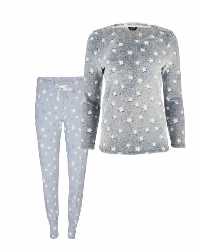 Ladies' Blue Stars Fleece Pyjamas