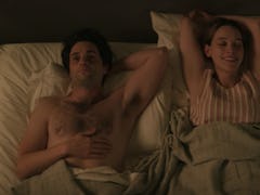 Penn Badgley as Joe and Victoria Pedretti as Love in Season 2 of Netflix's 'You'