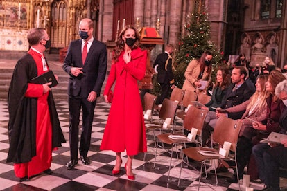 Kate Middleton attends a carol service at Westminster Abbey.