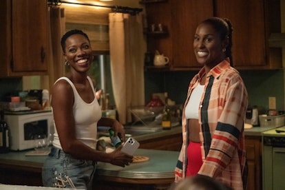 Issa Rae and Yvonne Orji as Issa and Molly in 'Insecure' Season 5 via HBO's press site