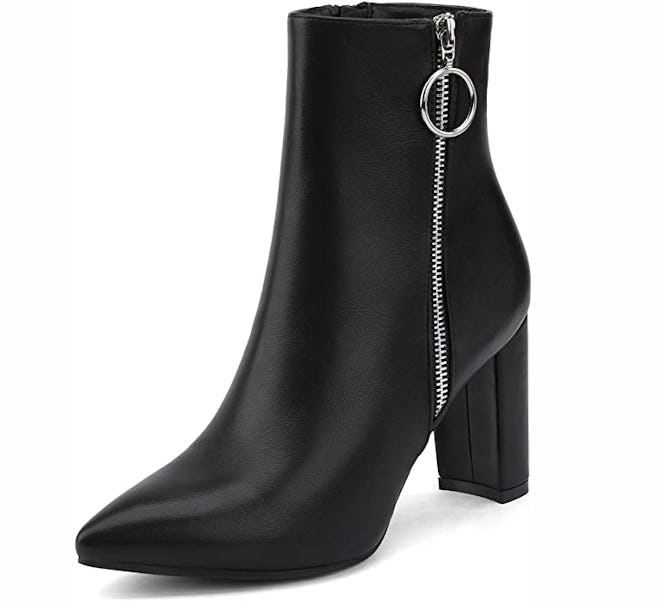 DREAM PAIRS Chunky High Heel Ankle Booties
