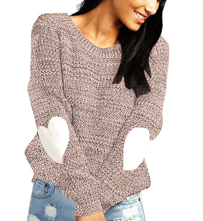 shermie Sweater with Elbow Patchwork