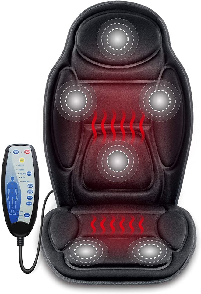 Snailax Massage Seat Cushion Back Massager with Heat
