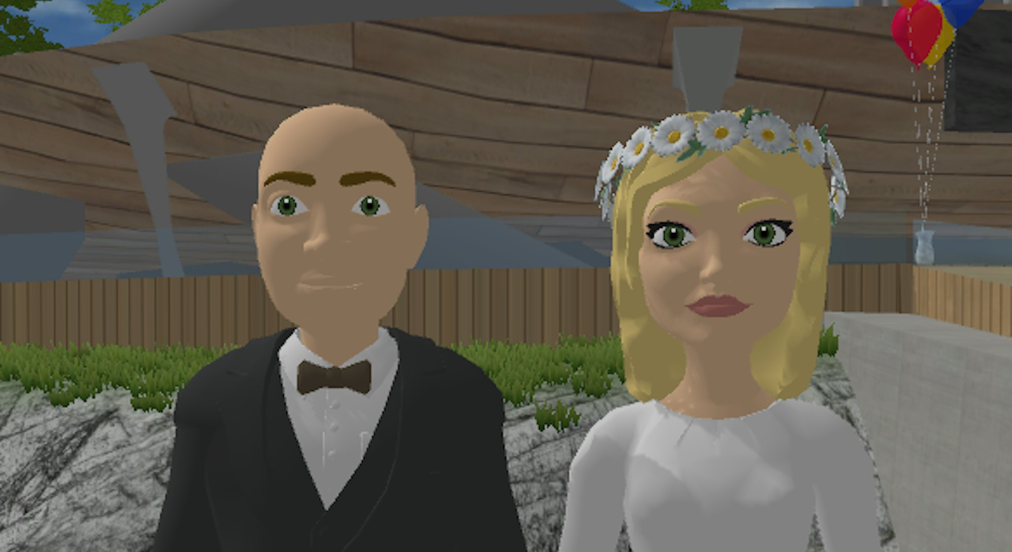 Traci and Dave Gagnon held a virtual wedding ceremony in the metaverse.