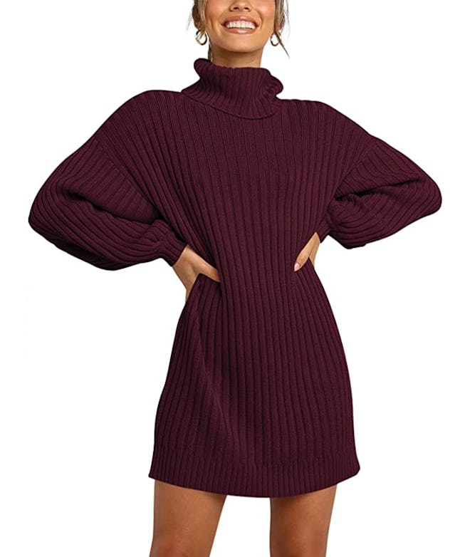 ANRABESS Oversized Turtleneck Sweater