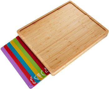 Cooler Kitchen Cutting Board With Color-Coded Mats